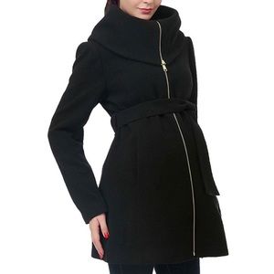 Kimi and Kai Black Wrap Trench Coat